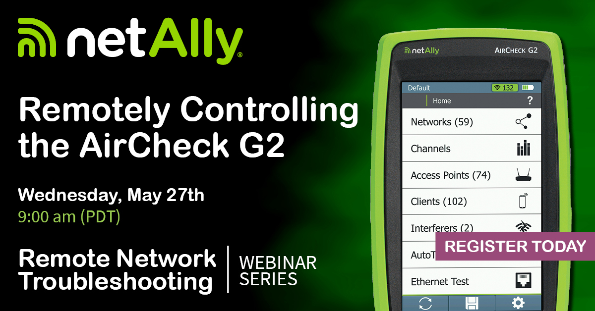 NetAlly's tweet image. Get the most out of the the AirCheck G2 by controlling it from anywhere! Join us for this installment of our Remote Network Troubleshooting series. #layer2to3 #remotetroubleshooting #workingremote #AirCheckG2
ow.ly/KcPN50zyRI2