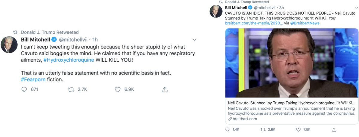 Trump tonight retweeted QAnon supporter Bill Mitchell yet again, this time twice, along with quote tweeting another QAnon account.