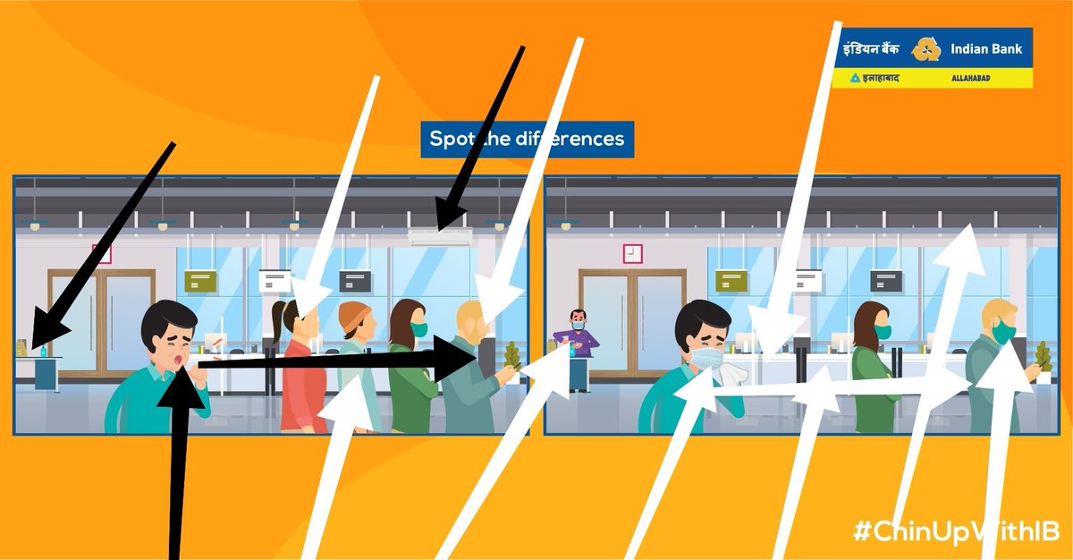 MeghnaJ46032597's tweet photo. @MyIndianBank 1. Everybody wearing mask in 2nd picture
2. Everybody following Social distancing in 2nd picture
3. Sanitiser is there in 2nd picture
4. AC is not there in 2nd picture

#ChinUpWithIB #TwiceAsGood
@Deeptij25092577 @porwal_sarika @GauravP26479152 @Shailes01893067
@NikitaBobade3 https://t.co/lRQXCHfFlR