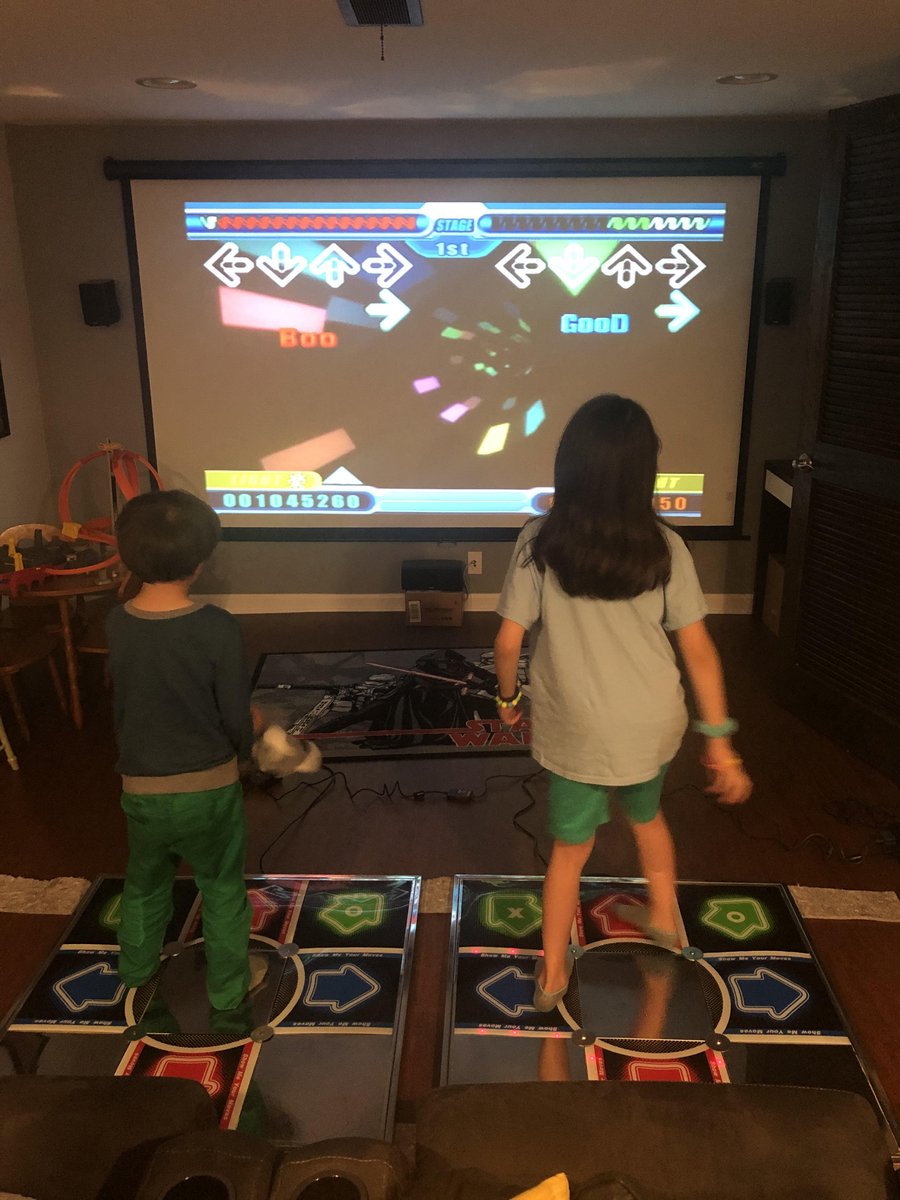 emailbob's tweet photo. Rainy day fun. We introduced the kids to DDR on the playstation 2. I hear it still as cool as it was in 2003.😉 #DDR https://t.co/yzg0Ce2RCB