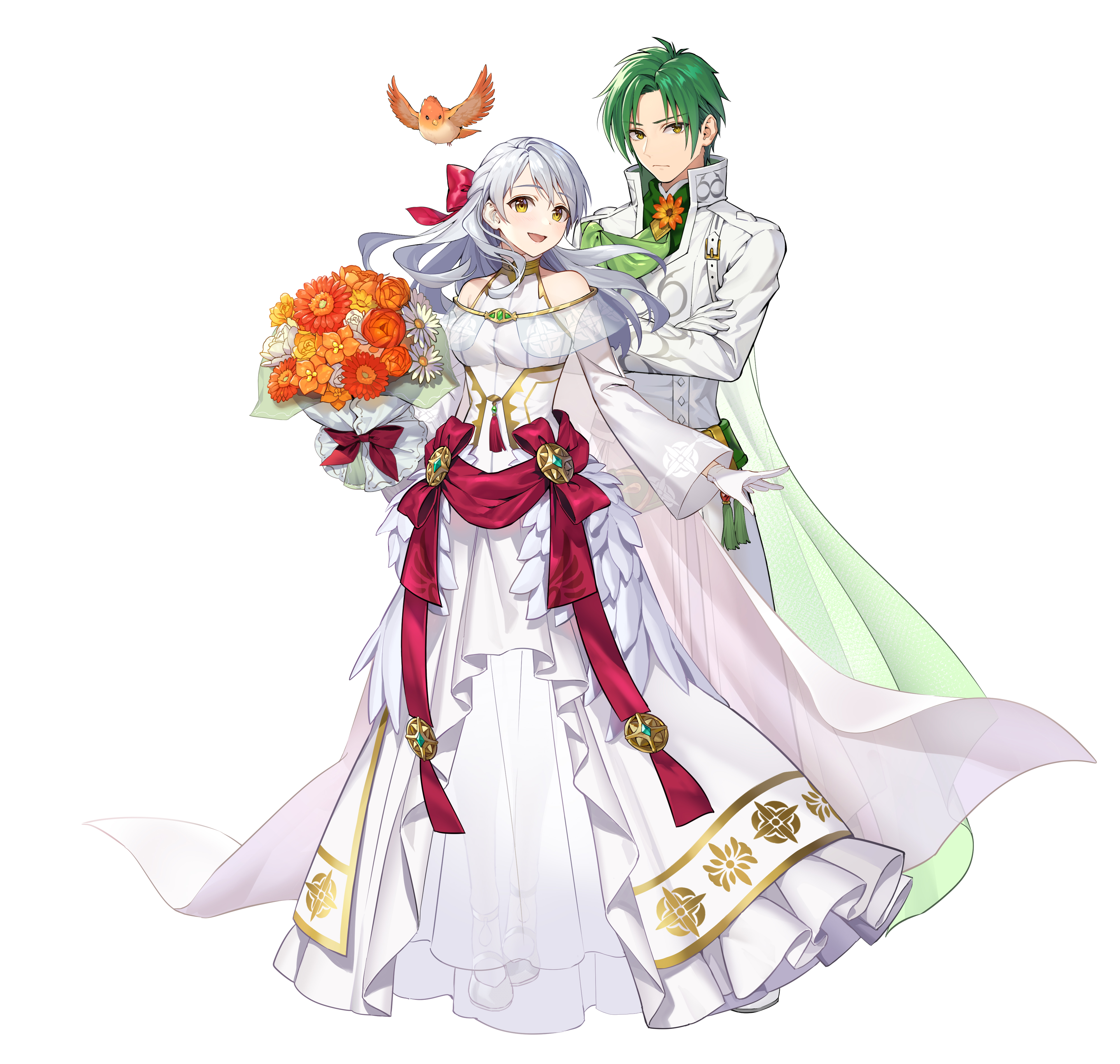 ファイアーエムブレム ヒーローズ 英雄紹介 銀の姉と緑の弟 ミカヤ ファイアーエムブレム 暁の女神 に登場されています ミカヤさんとサザさんは 互いを姉 弟として信頼する間柄のふたりです 花嫁を祝う祭日に 仮装をしてやって来ました