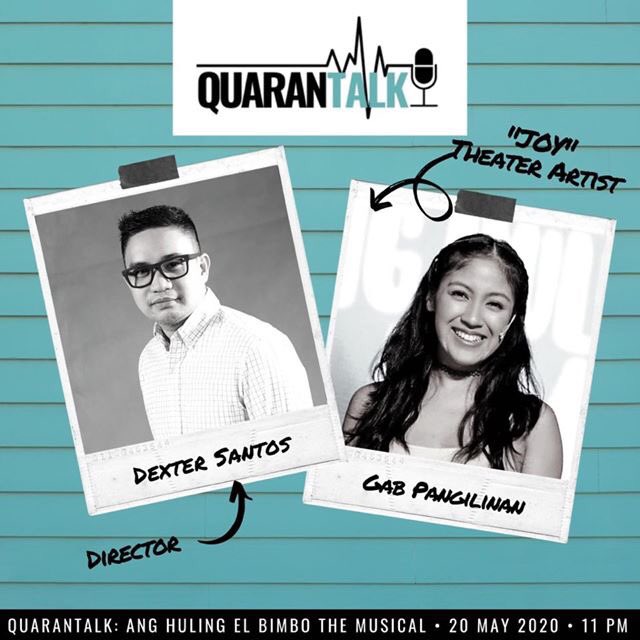 Masaya ako! Mapapanood ko si Joy bukas. Magpapadala ako ng suman para may energy ka! <a href="/gabpangilinan/">gab</a> 

Kasama din si Sir Dexter Santos, Director ng #AngHulingElBimbo

Watch it here: m.facebook.com/quarantalkonli…

#AngHulingElBimboTheMusical