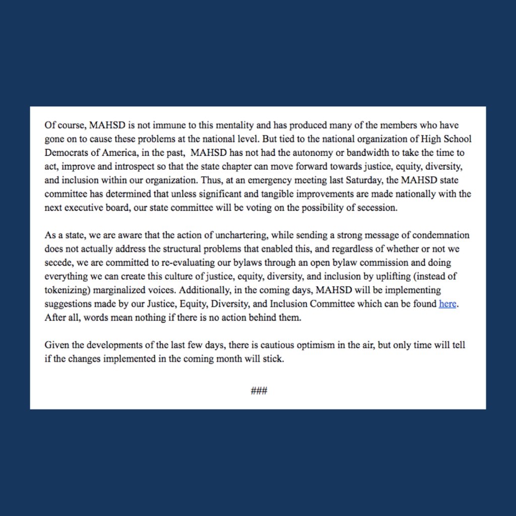 MA HS Democrats tweet media