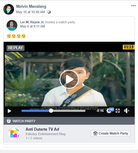 PeasantObserver's tweet photo. @reyna_elena @nlnabellatrlx Sa lahat pa ng pwedeng i-share niya, etong karumal dumal na anti-DU30 ad na nag-eexploit ng mga bata 🤬
And, take note, yan ang in-air ng ABS-CBN imbes na yung binayaran ni DU30.
#NotoChildExploitation
#YestoABSCBNShutdown
#NotoABSCBNFranchise https://t.co/wScIrZ4yyL