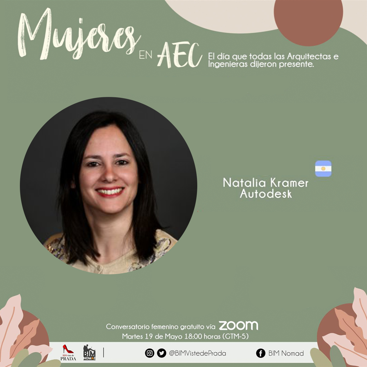 AutodeskLATAM's tweet photo. Mañana a las 18:00 hrs en el conversatorio femenino de #MujeresenAEC  Natalia Kramer nos hablará de la sostenibilidad en construcciones.
No te lo pierdas 👉🏽https://t.co/XLqDFjZqYe

#autodesk #BIM #AutodeskLatam https://t.co/0D8bToU4ZF