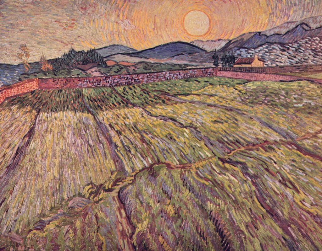 enclosed field with rising sun 1889