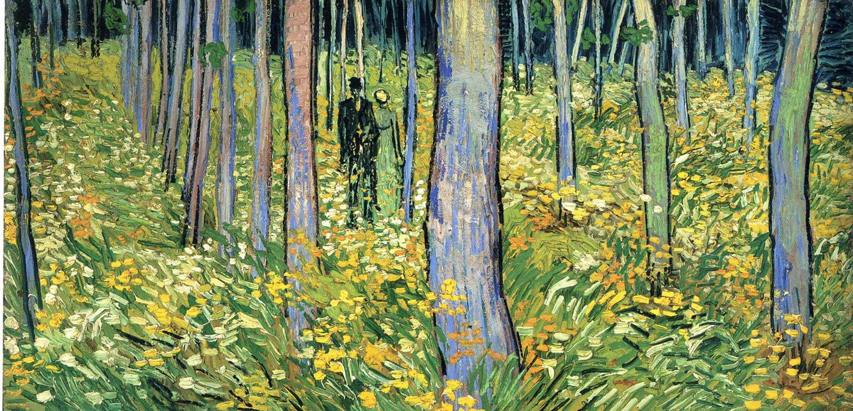 undergrowth with two figures 1890