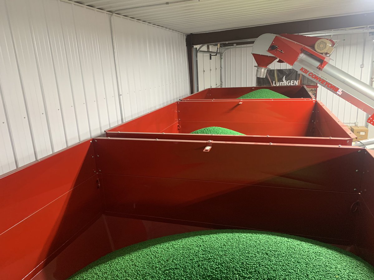 It’s been a busy day, and it’s looking to be the same tomorrow. 350 units of <a href="/PioneerSeeds/">Pioneer Seeds U.S.</a> beans treated late this evening, with <a href="/KSiEdge/">KSi</a> equipment, and ready to send out tomorrow morning. Time to call it a night.