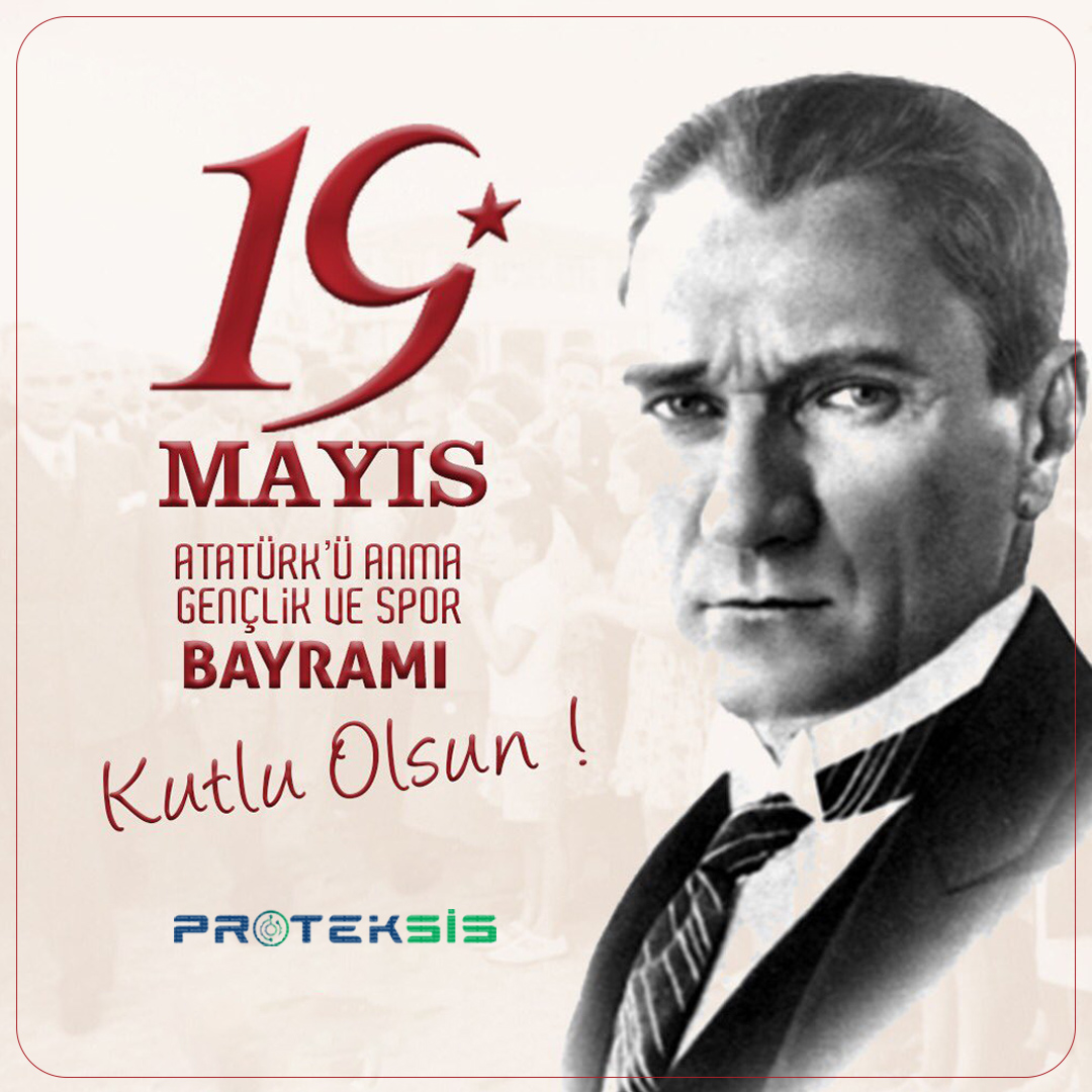 Atatürk’ün Kurtuluş Mücadelesini başlatışının 101. yıl dönümünde tüm milli mücadele kahramanlarımızı minnet ve şükranla anıyoruz. 
19 Mayıs Atatürk’ü Anma, Gençlik ve Spor Bayramımız kutlu olsun!
#proteksis #19mayıs #YerinHiçDolmayacak #19Mayıs1919 #MustafaKemalAtatürk