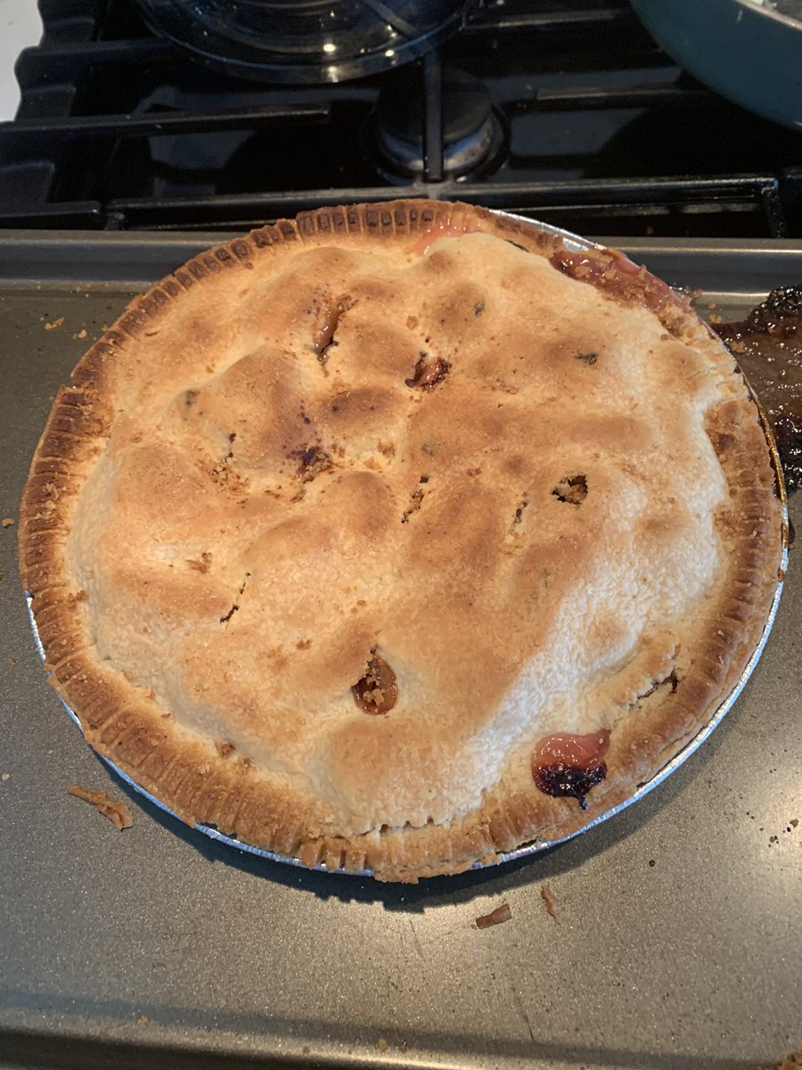 christinegill's tweet image. Rhubarb pie is the new sourdough. #QuaratineLife #pieforbreako #eatyourveggies