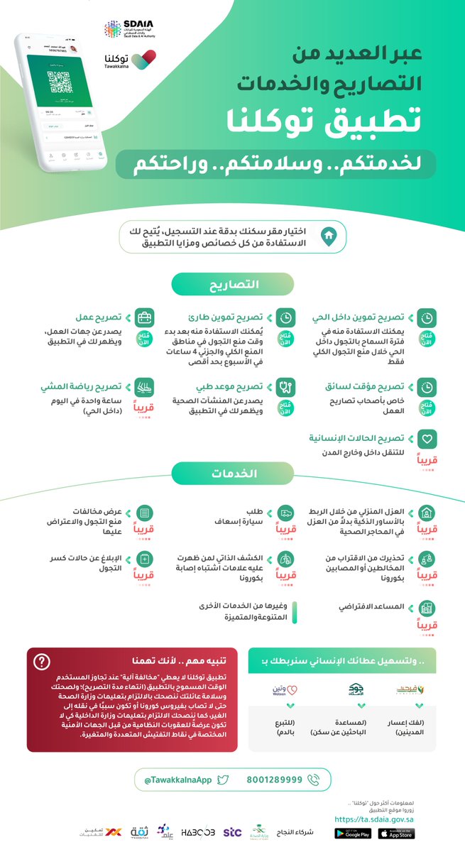 طريقة تعريف رقم الجوال في توكلنا