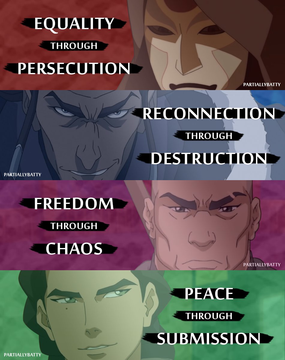 NickSmyth7's tweet photo. As much as I love #Avatar the Last Airbender, I prefer #Korra for funnier characters (#Bolin & #Verrick), and amazing villains (#Azula & #Ozai are awesome/insane, but #Kuvira & #Zaheer where legitimately scary and dangerous). https://t.co/mYni1ciIvv