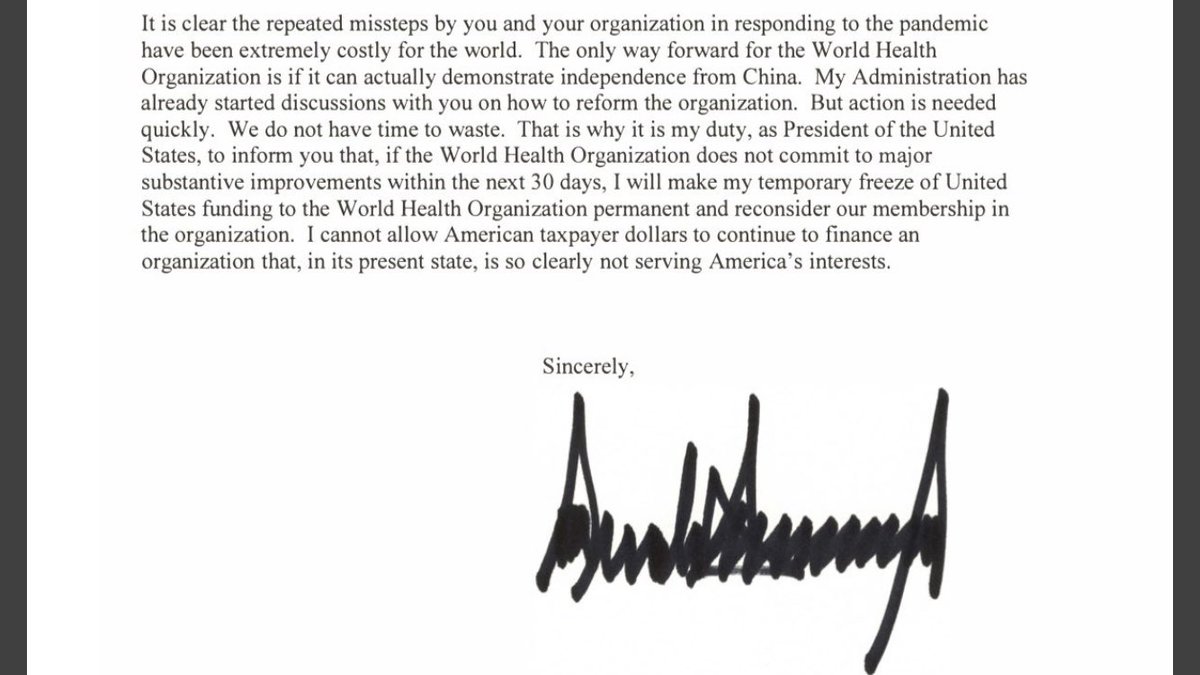 realBlakeBeye's tweet photo. Good Trump. #WHOcorrupt https://t.co/MqCpjSnHyG