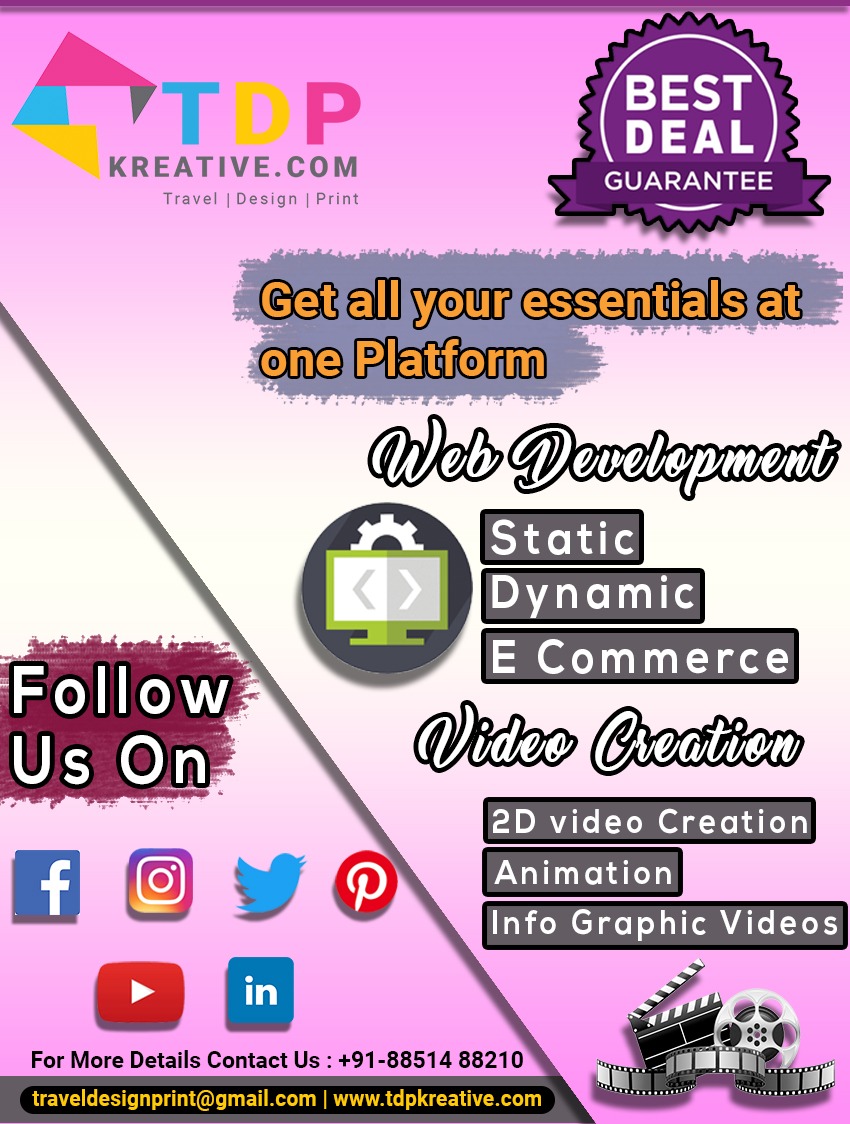KreativeTdp's tweet photo. Use Internet as a Boom letting Your Business run online !!
#graphicdesign #webdesign #webdevelopment #tdpwork #socilmediaservices #printing #bestservice #videoediting #travelmarketing #tourismmarketing
For Details Subscribe our Youtube Page : https://t.co/1HLlOOiOxq https://t.co/i0VOV7mHXz