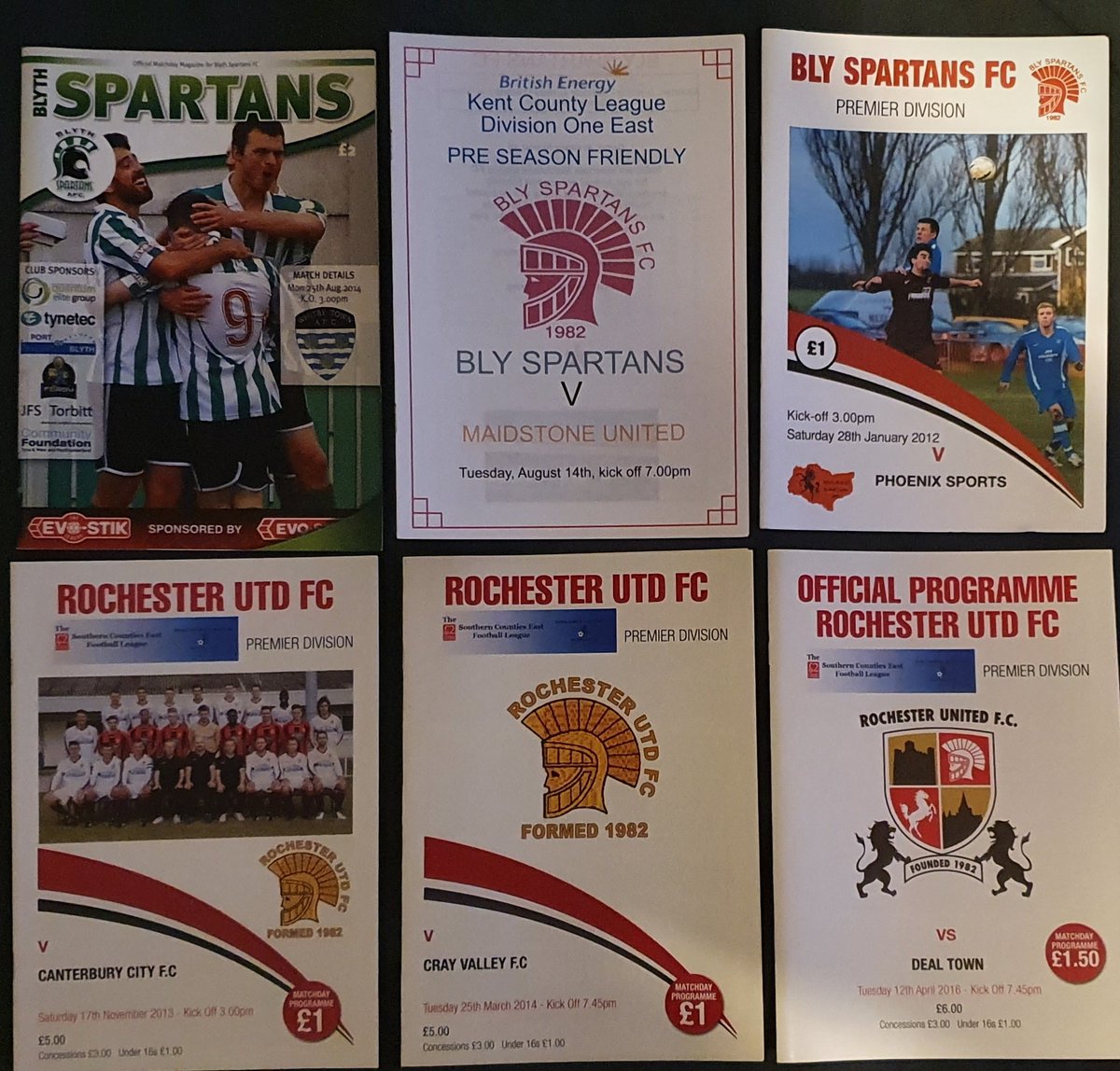robtheobserver1's tweet photo. @NonLeagueFooty @NonLgeProgs @NonLeagueCrowd Here's the start of some #BProgs and Blyth Spartans and their lesser known namesake in Kent, who later became Rochester United later changing their famous badge to incorporate more emblems from the city....
Includes one from a friendly with Maidstone that included Chris Smalling https://t.co/yMb4OAW7hB