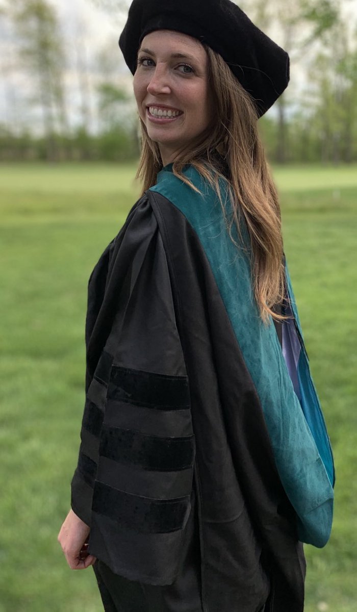 mgradison's tweet photo. We are so proud to have a Dr. in the house.  Sarah graduated Saturday with her Doctorate in PT!!!  She can take care of our aches and pains from here on out. https://t.co/fL7cRFFNeX