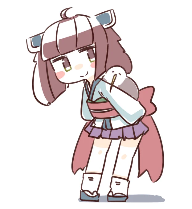 おんぶしてもらうきうぃたん 