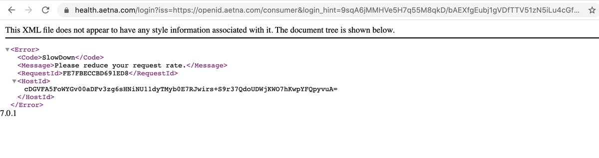 TheJoePrice's tweet photo. @AetnaHelp your website is broken preventing member login https://t.co/NeByefoFNs