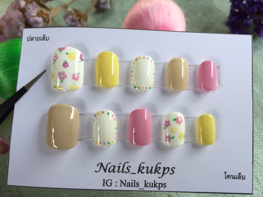 nails_kukps's tweet photo. พาสเทลแบบนี้ทนไหวหรอ #เล็บเจล  #เล็บปลอมงานแฮนด์เมด https://t.co/zmrlXe4ATw