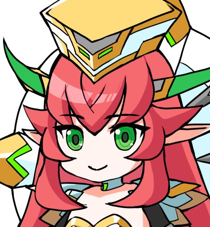 3Dローポリディフォルメモデル制作用に、さいくらちゃんをディフォルメ。
シルエットをなるべく残し、ディティールを大幅簡略化。
これなら256で作れそうというデザインを目指しました。 