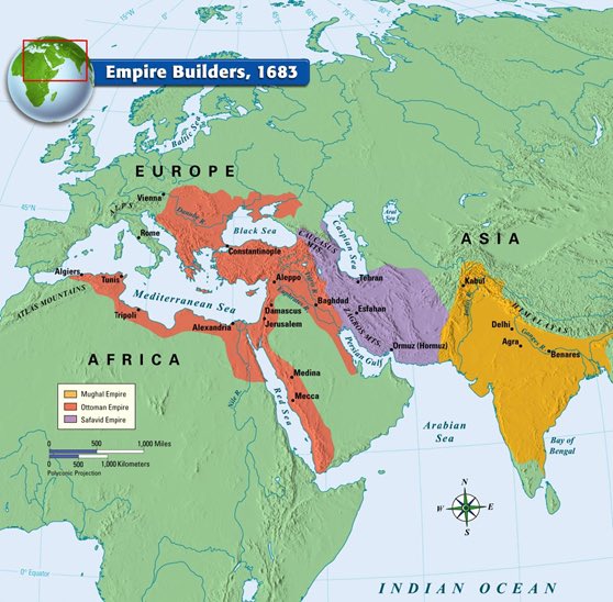 In order to understand these bonds of brotherhood, we need to look at the historical context of this relationship, going all the way back to 1683 when  #Ottoman,  #Persian & the  #Mughal empires were the three dominant  #Islamic as well as  #Turkic empires in the world./5