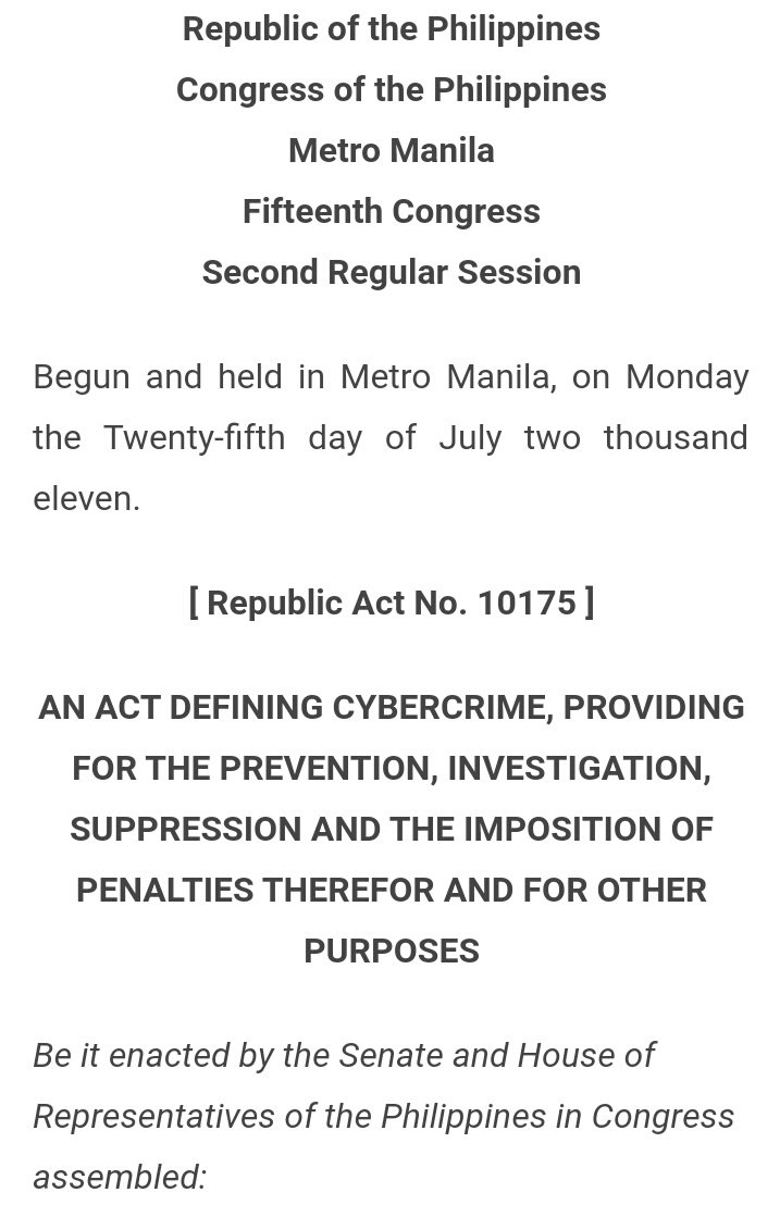 there are other criminal offense that is not under R.A. 10627, some of the cyber crime offenses were stated on R.A.10175 and the crimes under this have minimum imprisonment of ten years and a fine of 200,000 pesos and up