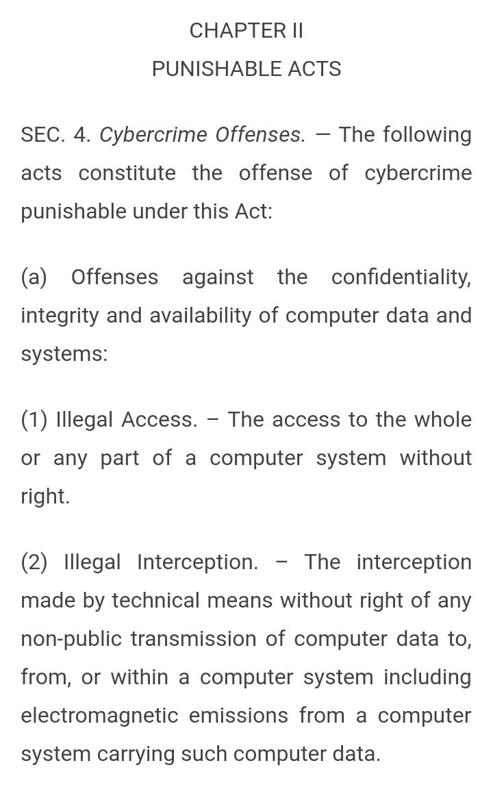 there are other criminal offense that is not under R.A. 10627, some of the cyber crime offenses were stated on R.A.10175 and the crimes under this have minimum imprisonment of ten years and a fine of 200,000 pesos and up