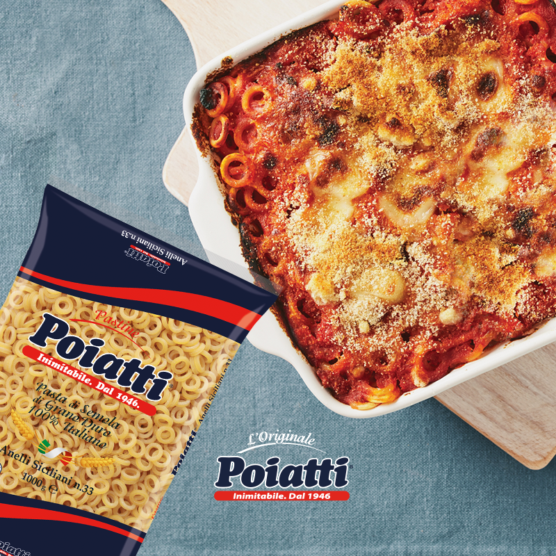 pasta_poiatti's tweet photo. Adesso possiamo andare a trovare anche gli amici a casa. Fai una sorpresa a chi vuoi bene: prepara un bel timballo di #Anelletti al forno. Ma che siano gli #Anelli Siciliani n.33 #Poiatti..
#PastaPoiatti #LOriginale #100per100GranoSiciliano https://t.co/AJprYQ1OuS
