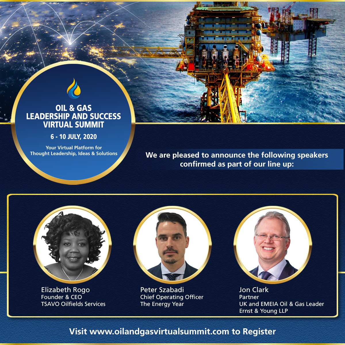 OGVirtualSummit's tweet image. Some of our speakers confirmed for 2020 
#OGVirtualSummit #BusinessStrategies #IdeasAndSolutions 
@TsavOil @TOGYnews @EY_UKI