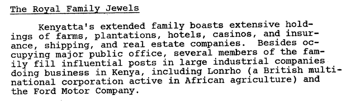 The CIA had quite a bit to say back in September 1978 in a report titled "The Royal Family Jewels" https://africommons.com/wp-content/uploads/2017/07/1-sept-78-kenyatta-wealth-the-royal-family-jewels.pdf