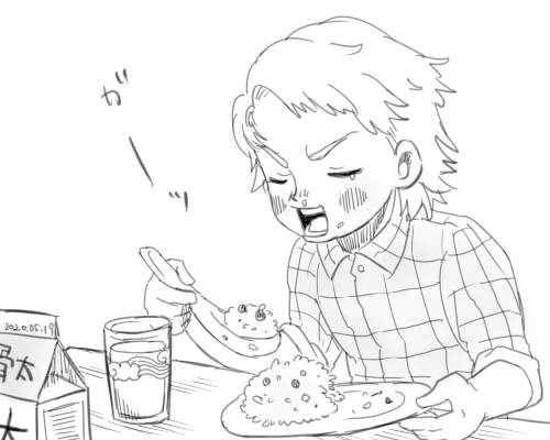 本誌ちょっとバレ?かな??

鱗(?)さんが「おぉ、ぎーちか。うん、うん。来とるぞ。今炒飯を食べている。お前たちまた喧嘩したのか。いいからお前もおいで。炒飯たくさん作ったから一緒に食べよう」って電話してるな… 