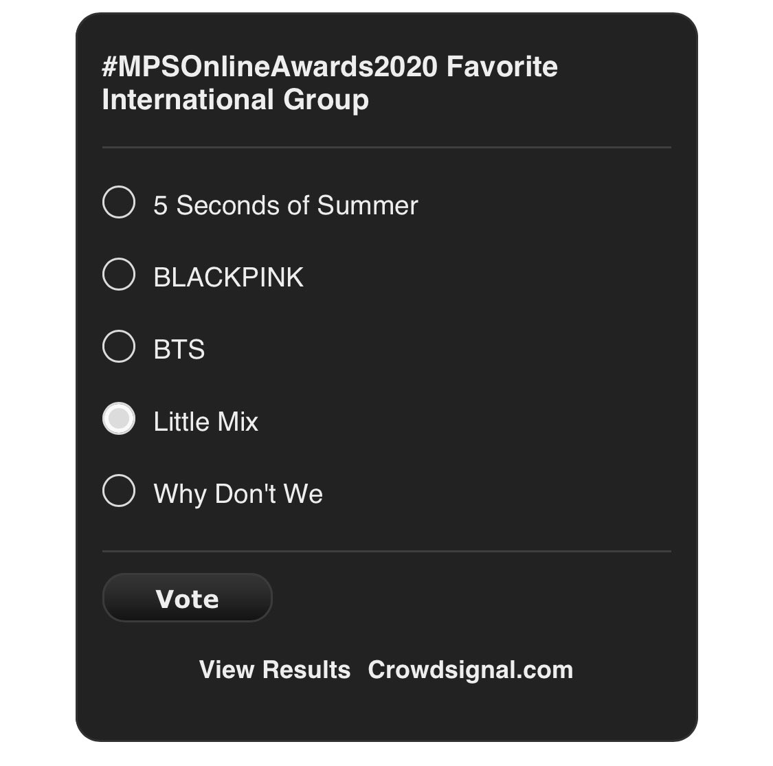 INTLMixers's tweet photo. Vote for the girls here: https://t.co/cVZJDcG8ja !! 
#LittleMix #LittleMixBreakUpSong https://t.co/lqlcPZIVEi