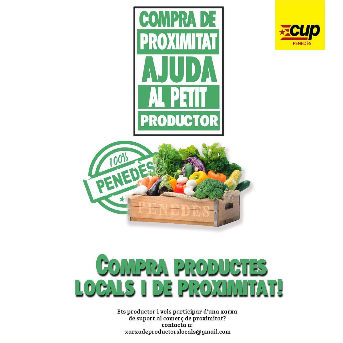 Quan comprem directament als productors, donem suport a la petita pagesia. La producció agrària a petita escala és font d’ingressos de les famílies productores i altres que hi treballen.

Compra de proximitat, ajuda al petit productor.

#CompraProductesdeProximitat