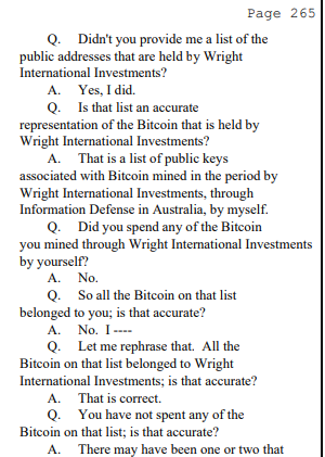 For those of you who've read Andreas Antonoupoulos's testimony exposing the fraudulent Tulip Trust list with its already moved Bitcoins, here's where Wright really gets himself in trouble