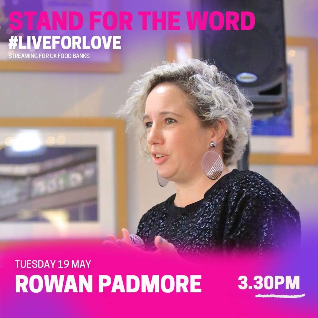 Looking forward to performing some words for you this afternoon live via Facebook at 3.30pm and hopefully raising more cash for food banks
#LIVEFORLOVE 
#STANDFORTHEWORD