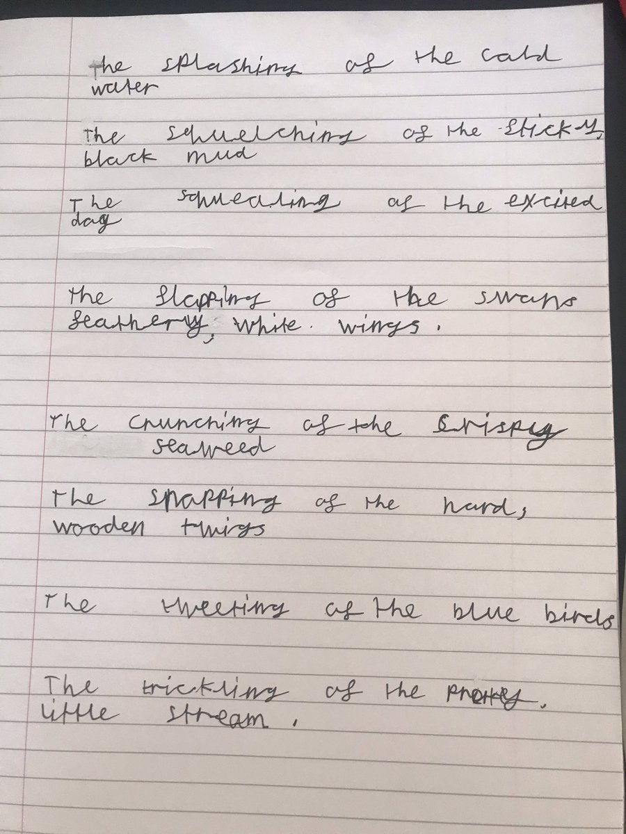 rosalindbees's tweet photo. @OakNational Letty’s poem is about the sounds she heard on her walk #learnwithoak #ONAY3ENG https://t.co/ykiAOkU9iX