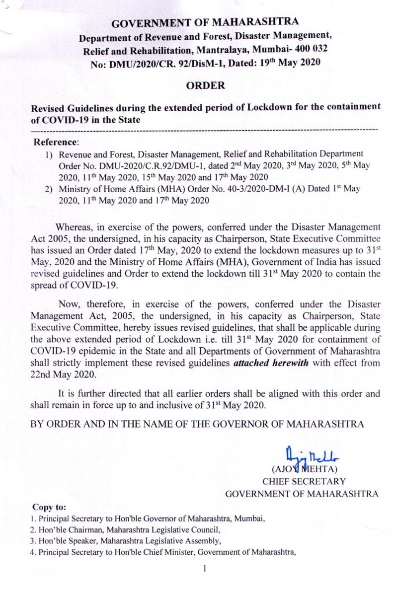 Cmo Maharashtra Revised Guidelines During The Extended Period Of Lockdown For The Containment Of Covid 19 In The State 1 3