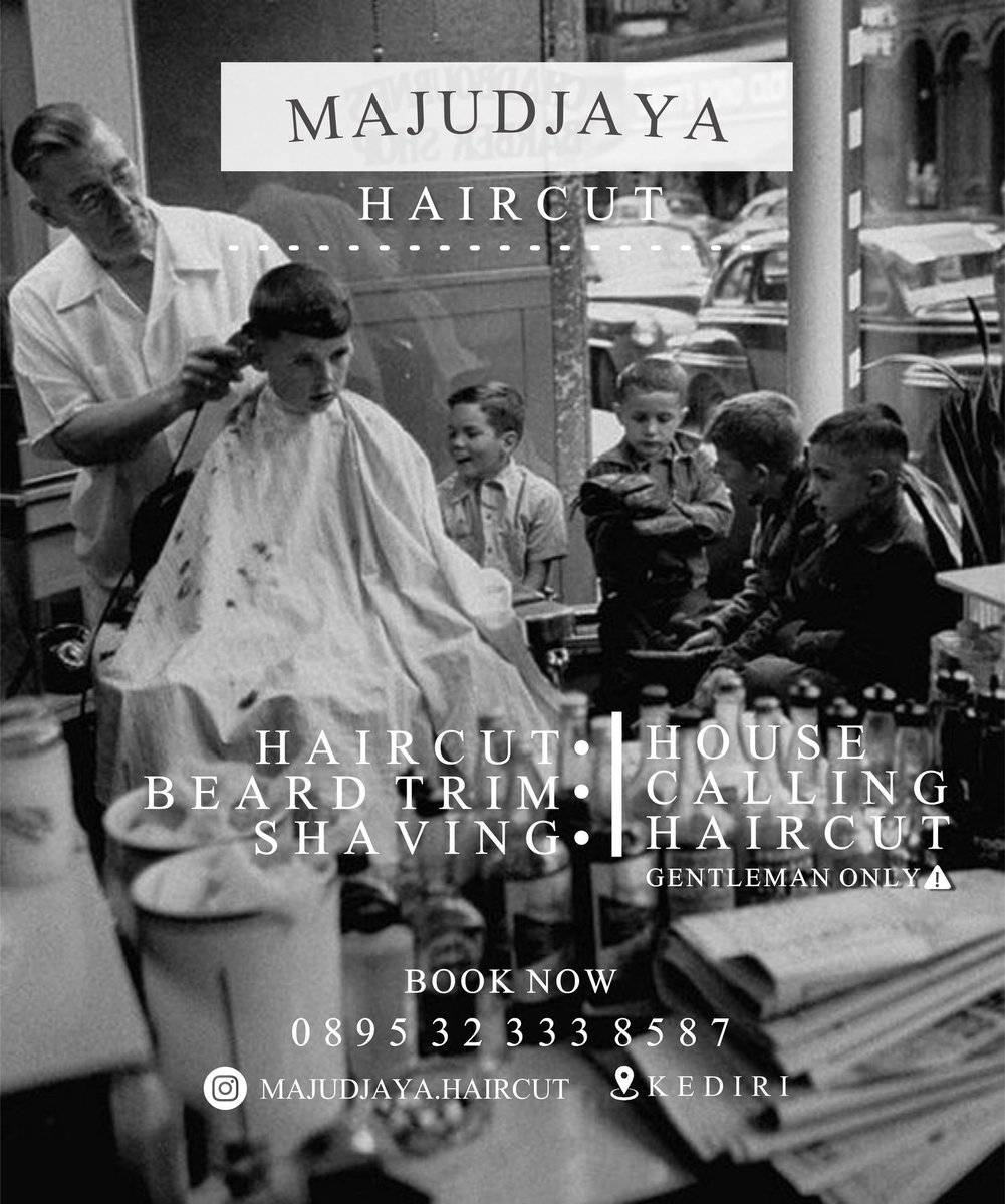 Masih dalam ikhtiar untuk bertahan hidup

Menerima jasa cukur panggilan untuk datang kerumah. masih ada slot kosong untuk hari rabu, jumat dan sabtu.

Khusus wilayah kediri dan sekitarnya. 

Reservasi 0895 32 333 8587 pic.x.com/Ne4TH5FZgy