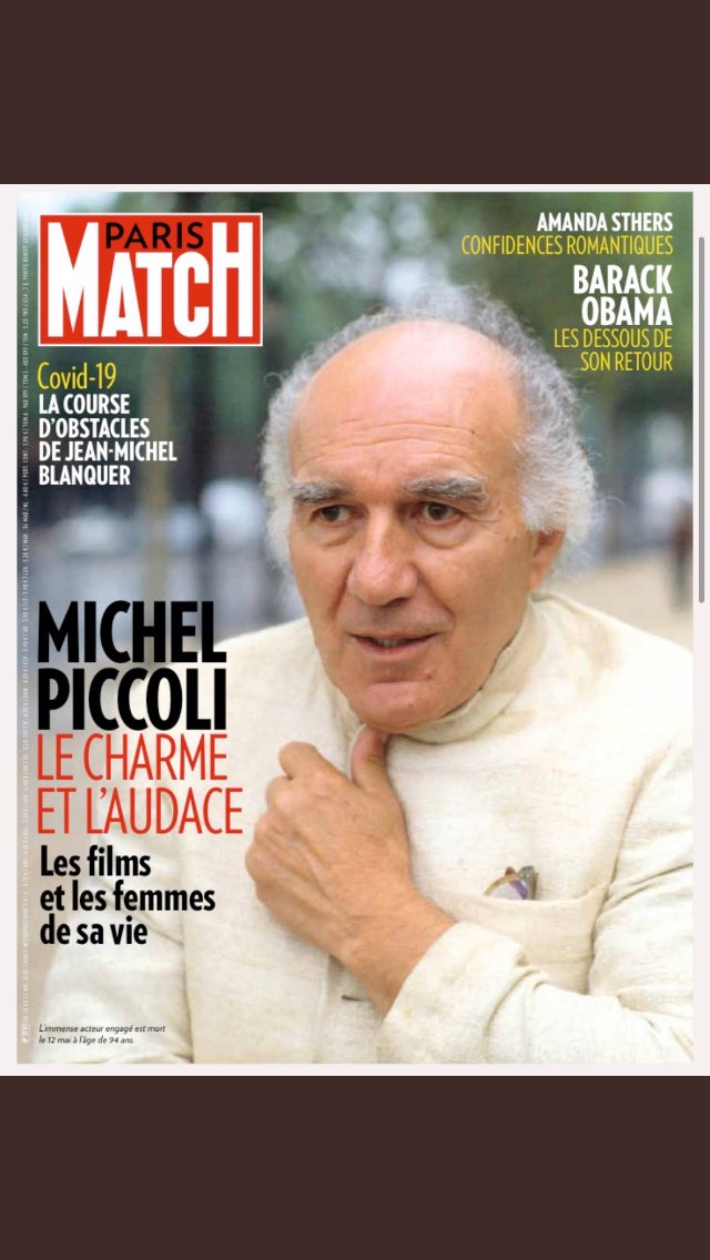 Parce qu’il restera une légende, Michel Piccoli en Une de @ParisMatch Mais aussi interview d’@AmandaSthers et de @JoelDicker pour leur livre respectif @EditionsGrasset #editionsdefallois