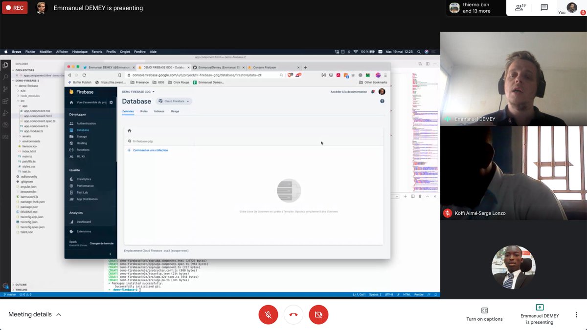 ecgreb's tweet photo. Firebase live coding avec @EmmanuelDemey au deuxième jour de Google Technologies Week Guinea présenté par @gdgratoma 

https://t.co/0J9gzkNZj9

cc @gdg @googledevs @googleafrica @GDGLille @aniediudo @_jkimani #GDGFrancophone #GDGFrancoSSA #GDGFrancophoneSSA https://t.co/1imBzkgOuy