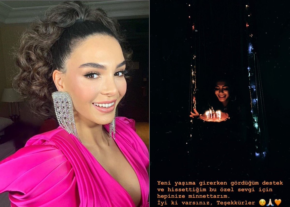 bimagazin's tweet photo. 26.yaşını kutlayan ünlü oyuncu Ebru Şahin sevenlerine böyle teşekkür etti. "Yeni yaşıma girerken gördüğünm destek ve hissettiğim bu özel sevgi için hepinize minnettarim." #ebruşahin #dogumgunu #happynewyear #happybirthday #bimagazin https://t.co/fHefdWMx1q