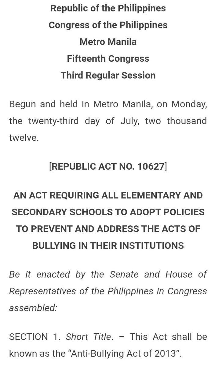 aside from that, we are all protected by the law. if you're going to humiliate them, and comment harsh words on what they said, you might end up going to jail too. based on Republic Act 10627 or the Anti-Bullying Act of 2013, what you're about to do's under section 2 (b) (c) (d)