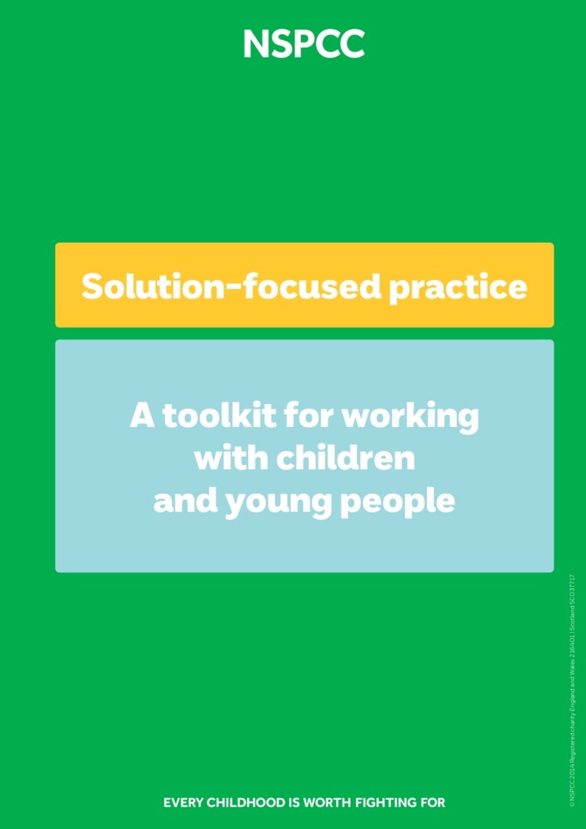 Solution-focused practice – A toolkit for children &amp; young people - Download: tinyurl.com/ybyunhht 💙💜💚❤💛🧡 #socialwork #support #children #adults