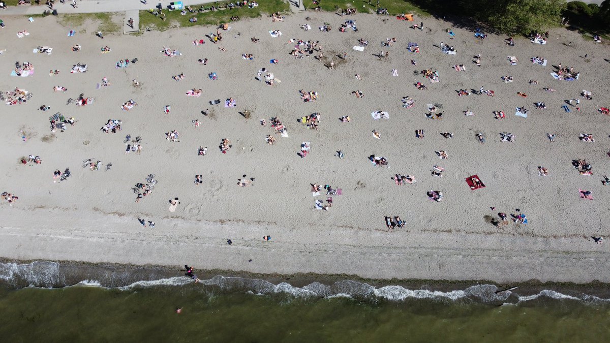 View straight down from above. – at  Kitsilano Beach