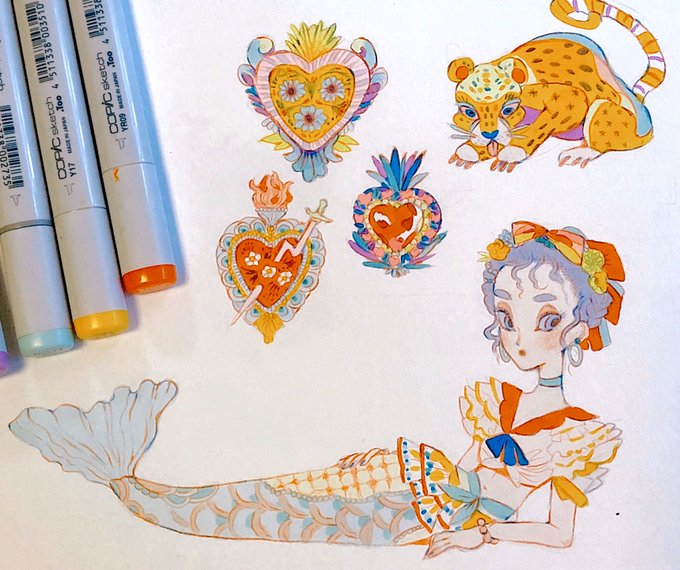 「bow mermaid」 illustration images(Latest)