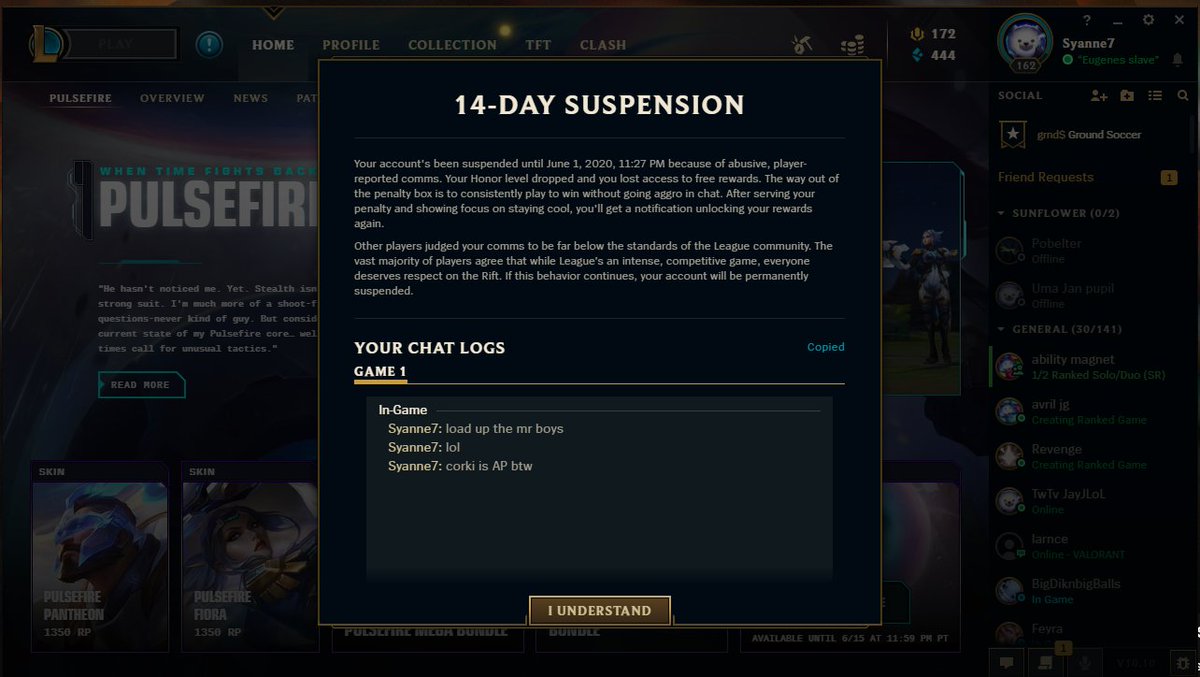 um, @riotgames why am I suspended?