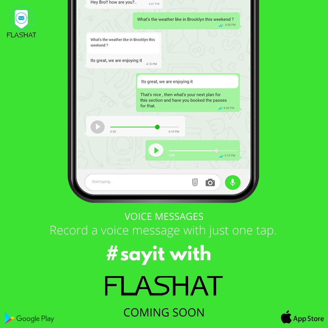 Flashatkerala's tweet photo. ഇനി ശബ്ദ സന്ദേശങ്ങൾ അയക്കൂ അനായാസമായി. ഫ്ലാഷാറ്റ് വോയിസ് മെസ്സേജസ്. പറയാനുള്ളത് മനസ്സ് തുറന്നു പറയു, ഫ്ലാഷാറ്റിനോടൊപ്പം!
#flashat #flashatapp #flashatmessages #flashatkerala #flashatmalayalam #socialmedia https://t.co/mB6Y2qK8vY