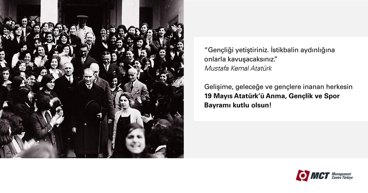 MCT_Consulting's tweet photo. 19 Mayıs Atatürk'ü Anma, Gençlik ve Spor Bayramı kutlu olsun. https://t.co/sCHCv4dPyv