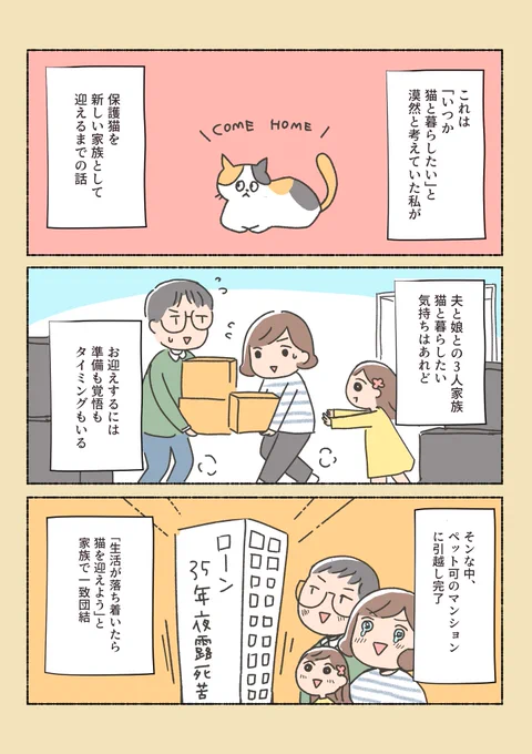 保護猫ちゃんを家に迎えるまでの話①(長くなるので続き描けたら順番にこのツイにツリー方式で追加してきます) 