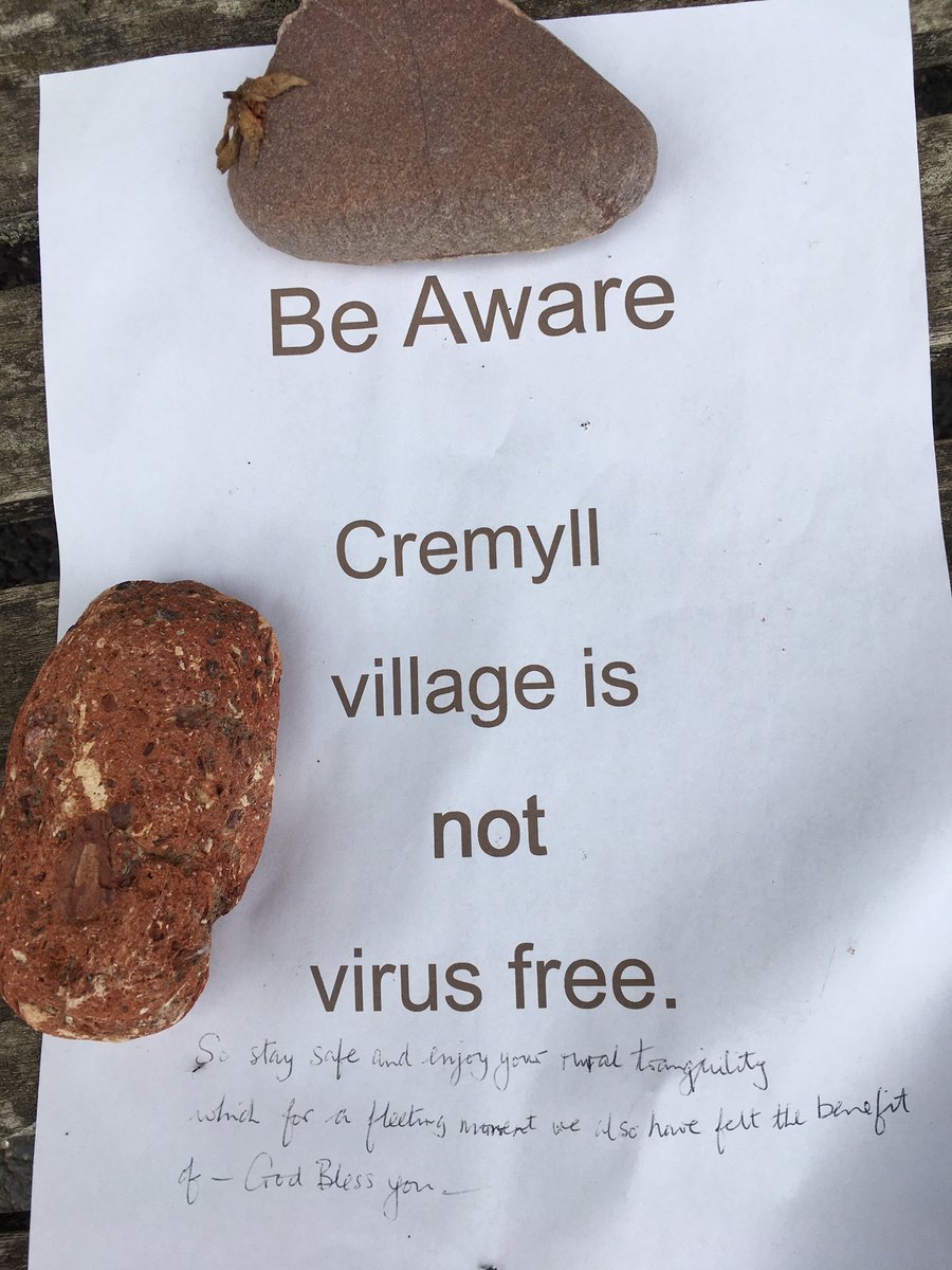 Lockdown may be starting to ease, but a stark reminder on my early morning cycle ride, that Covid-19 is arriving in previously virus free rural areas.
Take great care everyone.

#RoamSweetHome